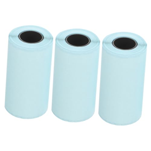 SEWACC 3 Rollen Selbstklebende Etiketten für Thermodrucker Korrigierbare Aufkleber Weißes Etikettenpapier für Büroanwendungen Wasserfest und Kratzfest Einfach zu Beschriften Drucken von SEWACC