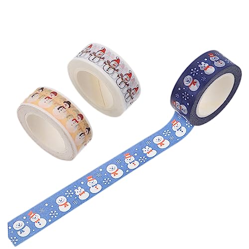 SEWACC 3 Rollen Weihnachtliche Washi Tape mit Niedlichen Schneemann Motiven Dekoratives Klebeband für DIY Geschenkverpackungen Notizbücher und Bastelprojekte Tragbar und Vielseitig SEWACC 3 Rollen Weihnachtliche Washi Tape mit Niedlichen Schneemann Motiven Dekoratives Klebeband für DIY Geschenkverpackungen Notizbücher und Bastelprojekte Tragbar und Vielseitig von SEWACC