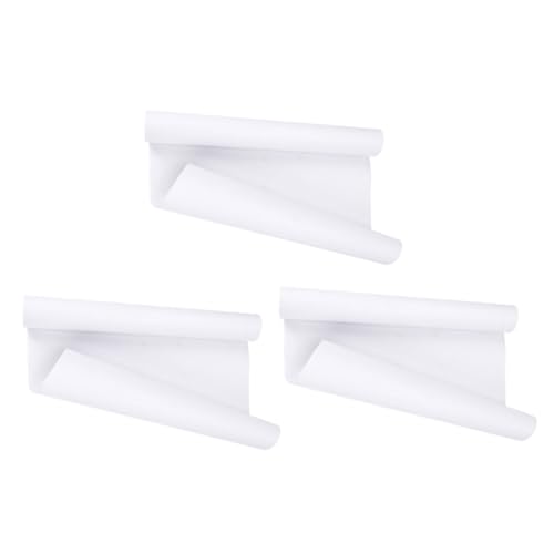 SEWACC 3 Rollen Weiße Malpapierrolle Vielseitige Diy Zeichenrolle für Schnittbares Scrawl Paper für Buntstifte Marker und Kreative Malprojekte von SEWACC