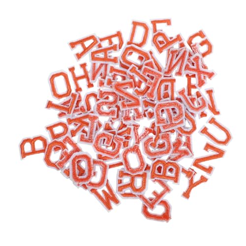 SEWACC 3 Sätze Filzbuchstaben Patches Orange A-z Alphabet Aufnäher zum Aufbügeln für Kleidung Rucksäcke Hüte Jacken Effekt zur Alphabet-erkennung und Handkoordination von SEWACC