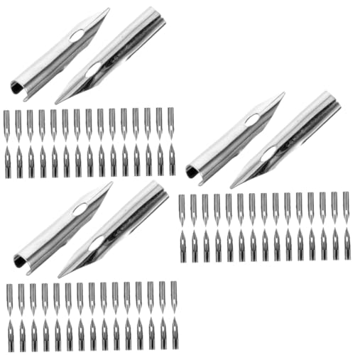 SEWACC 3 Sätze Kalligraphie Metallfedern Für Füllfederhalter Ersatzfedern Für Dip Pens Für Schreiben Und Zeichnen Für Schule Und Büro 30 Stück * 3 von SEWACC