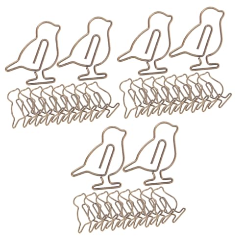 SEWACC 3 Sätze Kreative Papierklammern Form Von Kleinen Vögeln Metall Büroklammern Einzigartige Lesezeichen Für Notizen Fotos Und Dokumente Für Bürobedarf Und 20 Stück * 3 von SEWACC