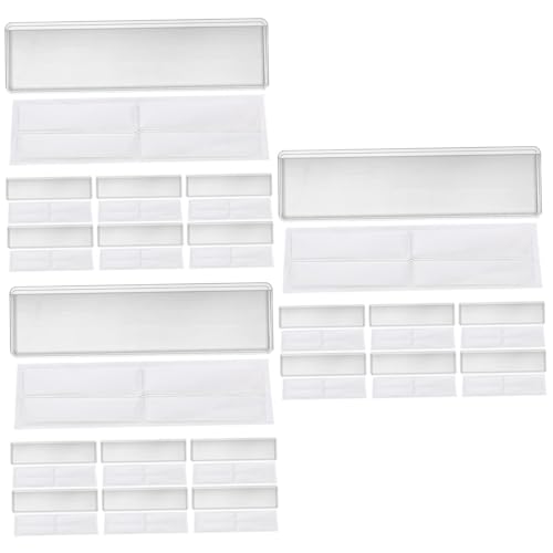 SEWACC 3 Sätze Selbstklebende Etikettenhalter Transparente Rückwand für Karten und Etiketten für Büro Regalbeschriftung und Organisation Wasserfest und Langlebig von SEWACC