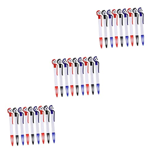SEWACC 3 Sätze Teiliges Fußball Kugelschreiber Mit Softgriff Und Clip Farbige Schreibstifte Rot Blau Schwarz Glattes Schreiben Für Büro Schule Partygeschenke 9 Stück * 3 SEWACC 3 Sätze Teiliges Fußball Kugelschreiber Mit Softgriff Und Clip Farbige Schreibstifte Rot Blau Schwarz Glattes Schreiben Für Büro Schule Partygeschenke 9 Stück * 3 von SEWACC