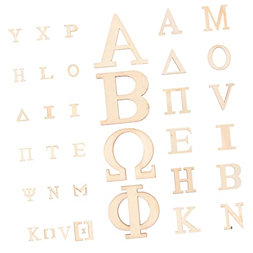 SEWACC 3 Sätze Teiliges Set Griechische Holzbuchstaben Teiliges Set Naturbelassen Leichte Holzbuchstaben Zum Basteln Diy Holzschablonen Für Kreative Dekorationen 72 Stück * 3 SEWACC 3 Sätze Teiliges Set Griechische Holzbuchstaben Teiliges Set Naturbelassen Leichte Holzbuchstaben Zum Basteln Diy Holzschablonen Für Kreative Dekorationen 72 Stück * 3 von SEWACC