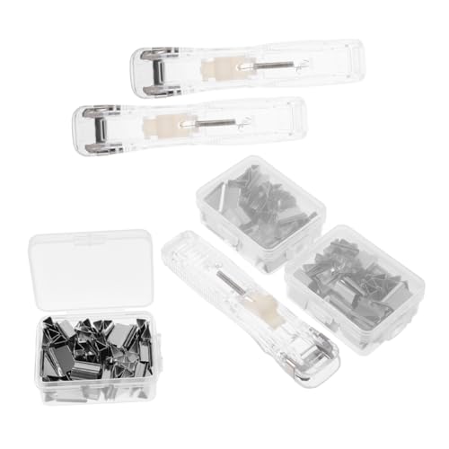 SEWACC 3 Sätze Transparenter Push Stapler mit Nachfüllclips Wiederverwendbarer Büroklammer Spender für Flexibles Papierbinden Leicht und Vielseitig für Schule Büro und Zuhause SEWACC 3 Sätze Transparenter Push Stapler mit Nachfüllclips Wiederverwendbarer Büroklammer Spender für Flexibles Papierbinden Leicht und Vielseitig für Schule Büro und Zuhause von SEWACC