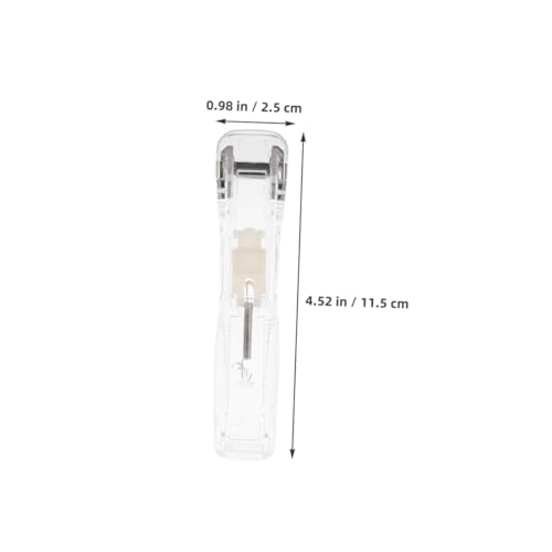 SEWACC 3 Sätze Wiederverwendbarer Heftklammer-spender Transparentes Bürobindegerät Leichter Push-clip Dispenser Mit Nachfüllclips Für Schule Und Büro Effiziente Dokumentenbindung von SEWACC