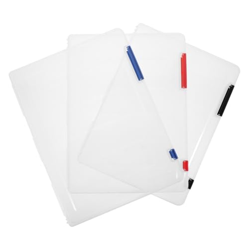SEWACC 3 Stück Aufbewahrungsbox Transparente Dokumentenmappe mit Klippverschluss aus Robustem Material für Büro Schule und Zuhause Sortier Organizer Rot Blau und Schwarz von SEWACC