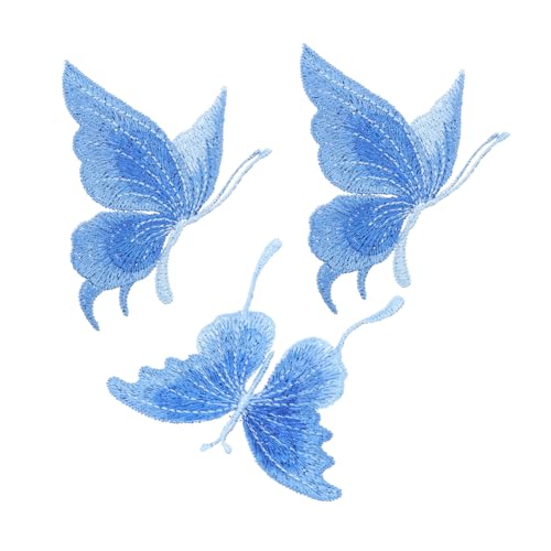 SEWACC 3 Stück Bestickte Schmetterling Aufnäher DIY Patches ohne Kleber Blau Dreidimensionale Stickerei Applikationen zum Aufnähen für Kleidung Taschen Reparieren und Dekorieren SEWACC 3 Stück Bestickte Schmetterling Aufnäher DIY Patches ohne Kleber Blau Dreidimensionale Stickerei Applikationen zum Aufnähen für Kleidung Taschen Reparieren und Dekorieren von SEWACC