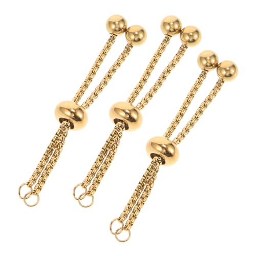 SEWACC 3 Stück Einstellbare Armband Verlängerungsketten mit Kugelenden Teiliges für Diy Schmuckherstellung und Armbandverlängerung Goldfarbene Schmuckzubehör SEWACC 3 Stück Einstellbare Armband Verlängerungsketten mit Kugelenden Teiliges für Diy Schmuckherstellung und Armbandverlängerung Goldfarbene Schmuckzubehör von SEWACC