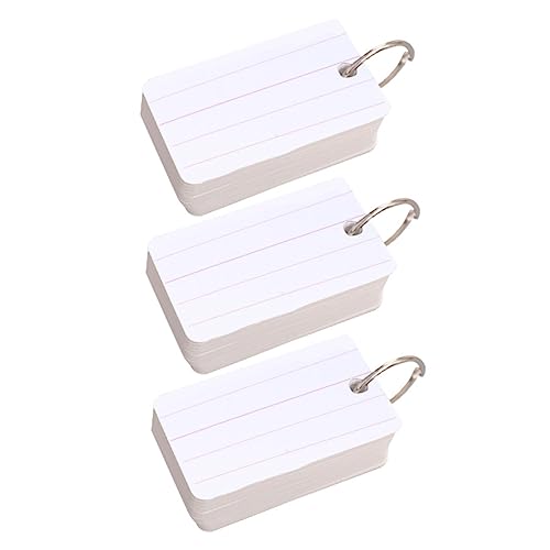 SEWACC 3 Stück Englisch Notizblöcke Doppelseitige Schreibkarten für Schüler Praktische Memo Pads für Notizen und Ideen Schreibwaren für Schule und Büro von SEWACC
