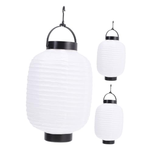 SEWACC 3 Stück Faltbare Japanische Papierlaternen mit Licht Dekorativ für Sushi Restaurants und Partys Einzigartiges Festliches Design Durchmesser Höhe für Innenräume von SEWACC