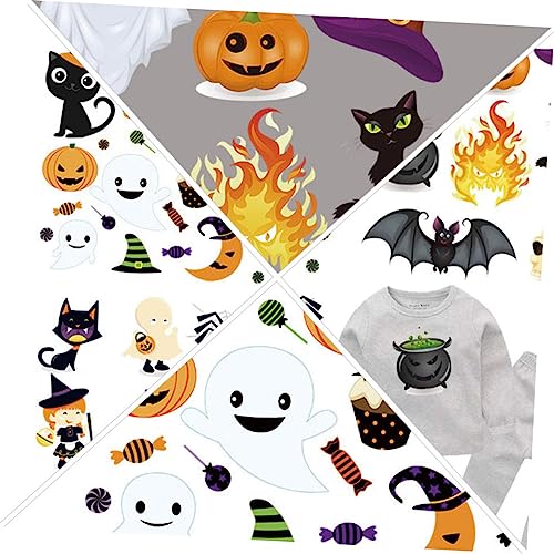 SEWACC 3 Stück Heiße Aufkleber Halloween -dekorationen Halloween-patches Wärmeübertragungsaufkleber Selber Machen Halloween-flicken Zum Aufbügeln Wärmeübertragungspflaster Papier von SEWACC