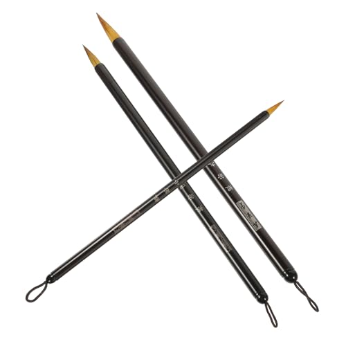 SEWACC 3 Stück Kalligraphiepinsel Wolfshaar Traditionelle Chinesische Kalligraphie Pinsel für Schreiben Malen und Künstlerische Arbeiten Leicht und Vielseitig Einsetzbar von SEWACC