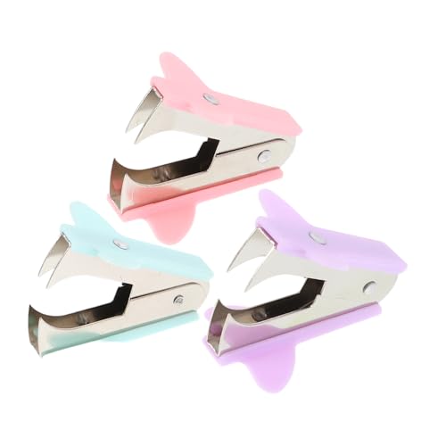 SEWACC 3 Stück Mini Heftklammerentferner Teilig Tragbar Macaron Farben Robustes Material Büro und Schulzubehör für Effiziente Heftklammerentfernung SEWACC 3 Stück Mini Heftklammerentferner Teilig Tragbar Macaron Farben Robustes Material Büro und Schulzubehör für Effiziente Heftklammerentfernung von SEWACC