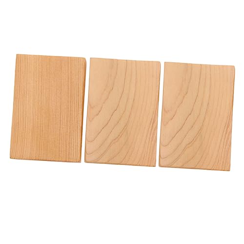SEWACC 3 Stück Rechteckige Holzklötze zum Basteln Glatte Oberfläche Langlebiges Naturholz für DIY Malen Schnitzen Schmuckherstellung und Kreative Handwerksprojekte von SEWACC