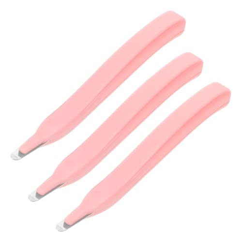 SEWACC 3 Stück Rosa Heftklammerentferner Werkzeug Nagelentferner Büro Schule Zuhause Ergonomisch Handlich Schnelles Entfernen von Klammern und Heftklammern von SEWACC