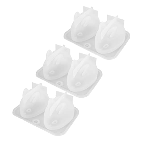 SEWACC 3 Stück Silikonform für Kreative Handarbeiten Rabbit Mold für DIY Epoxidharz Projekte Leicht zu Reinigen Langlebig und Wiederverwendbar für Bastelideen von SEWACC