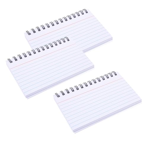 SEWACC 3 Stück Spiral Notizblock Kleine Taschen notizblöcke mit Abreißbaren Blättern und Handliche Memo Pads für Notizen To do listen für Schule und Büro von SEWACC