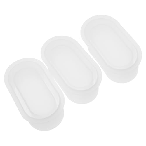 SEWACC 3 Stück Teiliges Blumenübertopf Formset Oval für Pflanzen Wie Sukkulenten Langlebige Flexible Gießform für Harz und Epoxidkunst Stilvolle DIY Pflanzgefäße für Innenraumdekoration von SEWACC