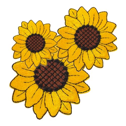 SEWACC 3 Stück Teiliges DIY Sonnenblumen Aufnäher Bestickte Stoffblumen Patches zum Aufnähen Strapazierfähige Kleidung Dekoration für Jacken Jeans Kinderkleidung Praktische SEWACC 3 Stück Teiliges DIY Sonnenblumen Aufnäher Bestickte Stoffblumen Patches zum Aufnähen Strapazierfähige Kleidung Dekoration für Jacken Jeans Kinderkleidung Praktische von SEWACC
