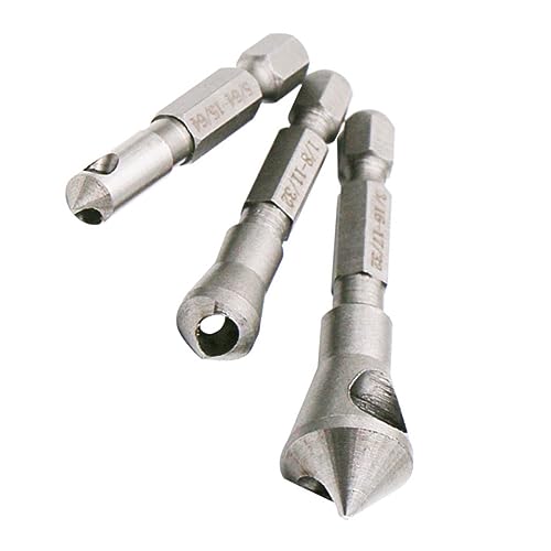 SEWACC 3 Stück Teiliges Entgrater und Anfaswerkzeug Set Kegelsenker für Robustes Bohrwerkzeug für Präzises Entgraten und Einfach zu Bedienen Langlebig und Stabil SEWACC 3 Stück Teiliges Entgrater und Anfaswerkzeug Set Kegelsenker für Robustes Bohrwerkzeug für Präzises Entgraten und Einfach zu Bedienen Langlebig und Stabil von SEWACC