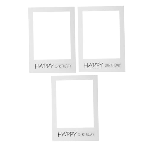 SEWACC 3 Stück Teiliges Happy Birthday Fotorequisiten Papierrahmen Kreative Foto Props für Unvergessliche Geburtstagsfeiern für Partys und Dekorationen von SEWACC