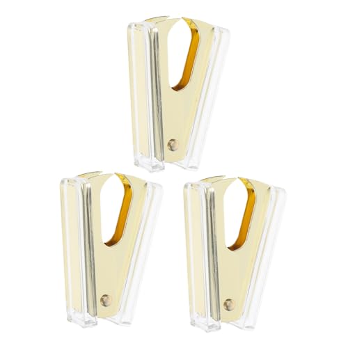 SEWACC 3 Stück Teiliges Heftklammerentferner aus Klarem Acryl mit Goldfarbenen Akzenten Ergonomischer Handlicher Klammerzieher für Büro Schule und Zuhause Langlebiges Acryl-material von SEWACC
