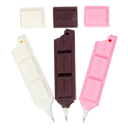 SEWACC 3 Stück Teiliges Kugelschreiber Schokoladenform Gelstifte mit Glatter Schreibfunktion Cartoon Design für Schule Mädchen Jungen SEWACC 3 Stück Teiliges Kugelschreiber Schokoladenform Gelstifte mit Glatter Schreibfunktion Cartoon Design für Schule Mädchen Jungen von SEWACC