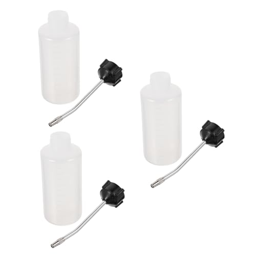 SEWACC 3 Stück Teiliges Nähmaschinenölkanne aus Bruchsicherem Kunststoff mit Eisen-ausguss Transparente Auslaufsichere Ölflasche für Nähmaschinen und Kleine Motorgeräte Praktische von SEWACC