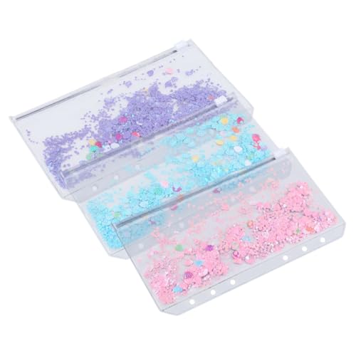 SEWACC 3 Stück Teiliges PVC Zip Pouch in Blau und Violett Transparente Aufbewahrungstaschen mit Reißverschluss Loseblatt Taschen für Ordner Leichte Binder Zip Bags für Büro Schule und SEWACC 3 Stück Teiliges PVC Zip Pouch in Blau und Violett Transparente Aufbewahrungstaschen mit Reißverschluss Loseblatt Taschen für Ordner Leichte Binder Zip Bags für Büro Schule und von SEWACC