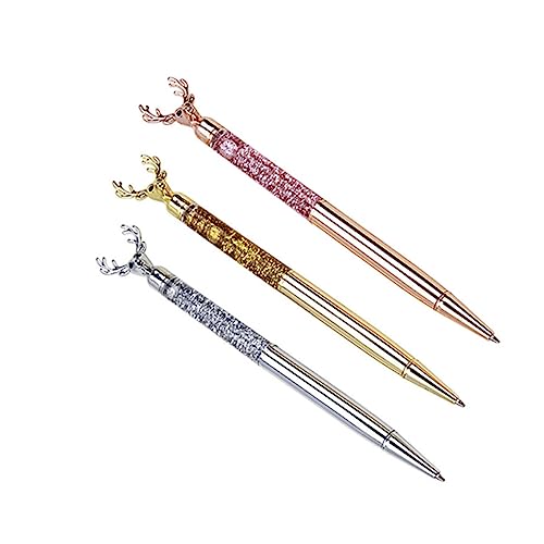 SEWACC 3 Stück Teiliges Reh Design Kugelschreiber Metall Kugelschreiber für Studenten Glattes Schreiben für Schreibtisch und Roségold Silber Gold SEWACC 3 Stück Teiliges Reh Design Kugelschreiber Metall Kugelschreiber für Studenten Glattes Schreiben für Schreibtisch und Roségold Silber Gold von SEWACC