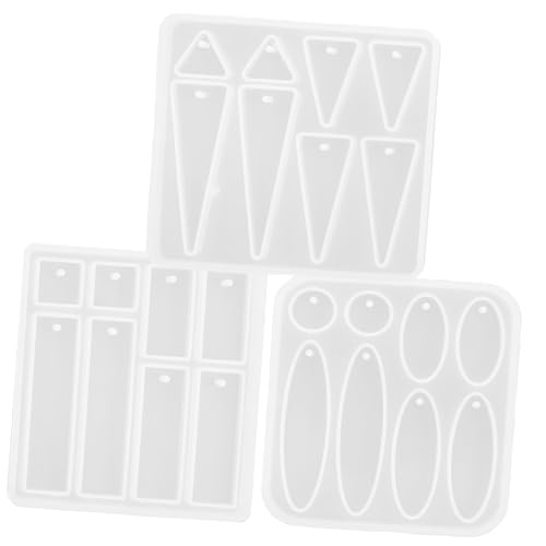 SEWACC 3 Stück Teiliges Silikon Schmuckformen Geometrische Epoxidharz Anhängerformen für DIY Ohrring Schmuckherstellung Flexible Langlebige Ohrhänger Gießformen mit Glatter Oberfläche SEWACC 3 Stück Teiliges Silikon Schmuckformen Geometrische Epoxidharz Anhängerformen für DIY Ohrring Schmuckherstellung Flexible Langlebige Ohrhänger Gießformen mit Glatter Oberfläche von SEWACC