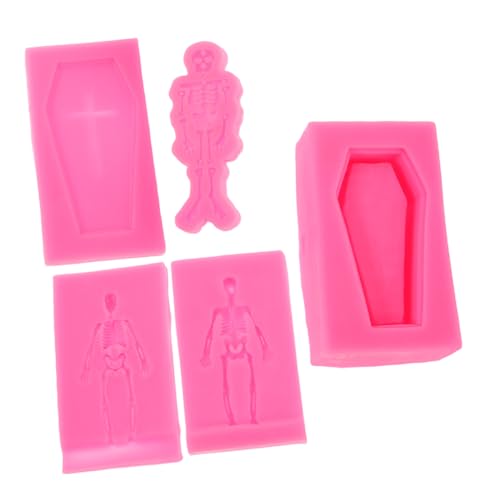 SEWACC 3 Stück Teiliges Silikon Skelett Sarg Halloween Resinformen für DIY Schlüsselanhänger Fondant Candy Gießform für Epoxidharz Bastelprojekte SEWACC 3 Stück Teiliges Silikon Skelett Sarg Halloween Resinformen für DIY Schlüsselanhänger Fondant Candy Gießform für Epoxidharz Bastelprojekte von SEWACC