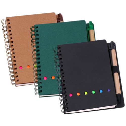 SEWACC 3 Stück Teiliges Spiral Notizblock Praktisches Einfaches Haftnotizbuch Langlebiges Coil Notizheft für Schule und Büro Vielseitige Schreibwaren für Notizen und Planung SEWACC 3 Stück Teiliges Spiral Notizblock Praktisches Einfaches Haftnotizbuch Langlebiges Coil Notizheft für Schule und Büro Vielseitige Schreibwaren für Notizen und Planung von SEWACC