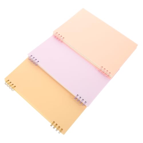 SEWACC 3 Stück Teiliges Spiral Notizbuch Liniert Portable Notepads Praktischer Haushaltsplaner Multifunktionale Schreibblöcke in Gelb und Rosa für Büro und Studium von SEWACC