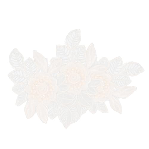 SEWACC 3 Stück Teiliges Spitzenblumen Patch Dekorative Bügelflicken für Kleidung DIY Reparatur und Verschönerung von Kleidern Taschen Hüten Schuhen und Socken Eleganter Floraler Look von SEWACC