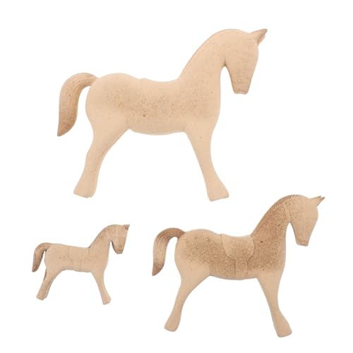 SEWACC 3 Stück Teiliges Unbemalte Pferdefigur für DIY Bemalung Miniatur Tierfigur Holzpferd Deko für Haus Büro Tischdekoration Geschenk für Tierliebhaber SEWACC 3 Stück Teiliges Unbemalte Pferdefigur für DIY Bemalung Miniatur Tierfigur Holzpferd Deko für Haus Büro Tischdekoration Geschenk für Tierliebhaber von SEWACC