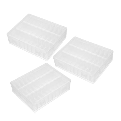 SEWACC 3 Stück Transparente Aufbewahrungsboxen mit Deckel Kunststoff Organizer für Schmuck Perlen Bastelzubehör und Kleine Gegenstände für Schreibtisch und Arbeiten SEWACC 3 Stück Transparente Aufbewahrungsboxen mit Deckel Kunststoff Organizer für Schmuck Perlen Bastelzubehör und Kleine Gegenstände für Schreibtisch und Arbeiten von SEWACC