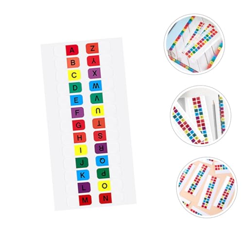 SEWACC 30 Blatt Bunte Alphabet Index Tabs aus Sicherem Pet Material Selbstklebende Seitenmarker für Notebooks und Ordner mit Buchstaben Praktische Aufkleber für Schule Büro und Zuhause SEWACC 30 Blatt Bunte Alphabet Index Tabs aus Sicherem Pet Material Selbstklebende Seitenmarker für Notebooks und Ordner mit Buchstaben Praktische Aufkleber für Schule Büro und Zuhause von SEWACC