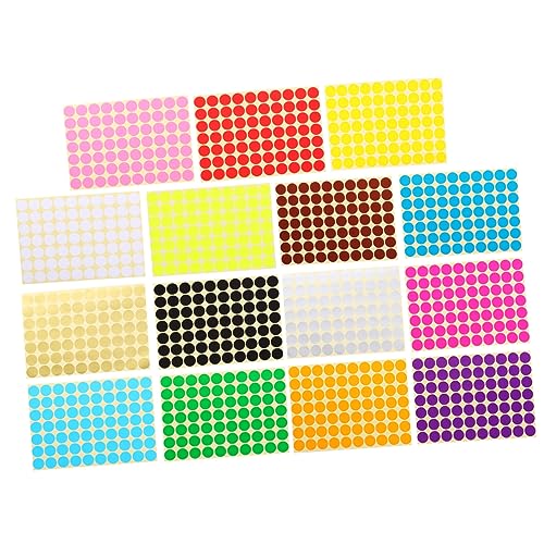 SEWACC 30 Blatt Bunte Dots Aufkleber Selbstklebende Etiketten für Klassifizierung Runde Sticker für Scrapbooking Gemischte Farben von SEWACC
