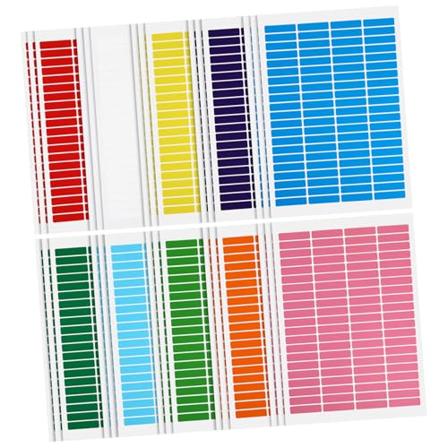 SEWACC 30 Blatt Farbige Selbstklebende Etiketten Starke Haftung Leicht Abziehbar Vielseitig Beschriftbar für Versand Lagerbehälter und Organisationszwecke im Büro Schule und Zuhause von SEWACC