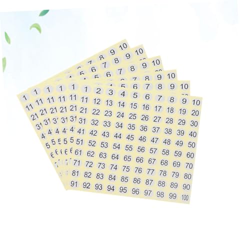 SEWACC 30 Blatt Zahlenaufkleber Selbstklebende Runde Arabische Nummern Etiketten für Schule Büro DIY Scrapbooking Organisationsetiketten SEWACC 30 Blatt Zahlenaufkleber Selbstklebende Runde Arabische Nummern Etiketten für Schule Büro DIY Scrapbooking Organisationsetiketten von SEWACC