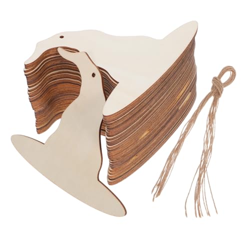 SEWACC 30 Stk. Teiliges Halloween Holz Bastelset Hexenhut Unvollendete Holzscheiben zum Bemalen mit Glatter Oberfläche Juteschnur für DIY Party und Wohnraumdekorationen SEWACC 30 Stk. Teiliges Halloween Holz Bastelset Hexenhut Unvollendete Holzscheiben zum Bemalen mit Glatter Oberfläche Juteschnur für DIY Party und Wohnraumdekorationen von SEWACC