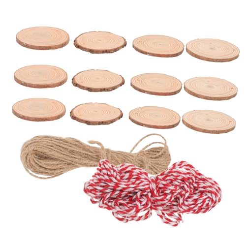 SEWACC 30 Stk. Teiliges Natürliche Kiefern-holzscheiben mit Loch Rustikale Unbehandelte Holzrondelle für DIY Basteln Hochzeitsdeko Weihnachtsornamente mit Baumwoll Juteschnur SEWACC 30 Stk. Teiliges Natürliche Kiefern-holzscheiben mit Loch Rustikale Unbehandelte Holzrondelle für DIY Basteln Hochzeitsdeko Weihnachtsornamente mit Baumwoll Juteschnur von SEWACC