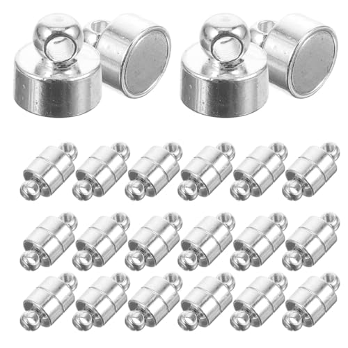 SEWACC 30 Stück Armband Hilfsschnalle Schmuck Magnetische Metallschnallen Magnetverschlüsse Halskettenverschluss Ersatz Halsketten Verbindungsverschluss Magnetverschluss von SEWACC