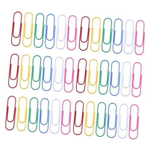 SEWACC 30 Stück Bunte Büroklammern Große Wiederverwendbare Metallklammern für Büro und Schule Farbenfrohe Clips zur Dokumentenorganisation von SEWACC