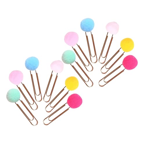 SEWACC 30 Stück Bunte Büroklammern mit Plüsch pompons Starke Metallklammern Niedliche Lesezeichen und Memo clips Robust und Rutschfest für Schule Büro SEWACC 30 Stück Bunte Büroklammern mit Plüsch pompons Starke Metallklammern Niedliche Lesezeichen und Memo clips Robust und Rutschfest für Schule Büro von SEWACC