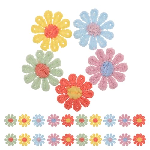 SEWACC 30 Stück Diy Blumenapplikationen für Haarschmuck Stoffpatches für Kleidung Jeansjacken und Bastelprojekte von SEWACC