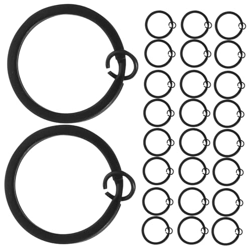SEWACC 30 Stück Flache Metall Schlüsselringe Robuste Runde Split Keychain Ringe für Haus Auto DIY Schmuckherstellung Langlebige Sprühlackierung Vielseitig für Büro und Handwerk SEWACC 30 Stück Flache Metall Schlüsselringe Robuste Runde Split Keychain Ringe für Haus Auto DIY Schmuckherstellung Langlebige Sprühlackierung Vielseitig für Büro und Handwerk von SEWACC